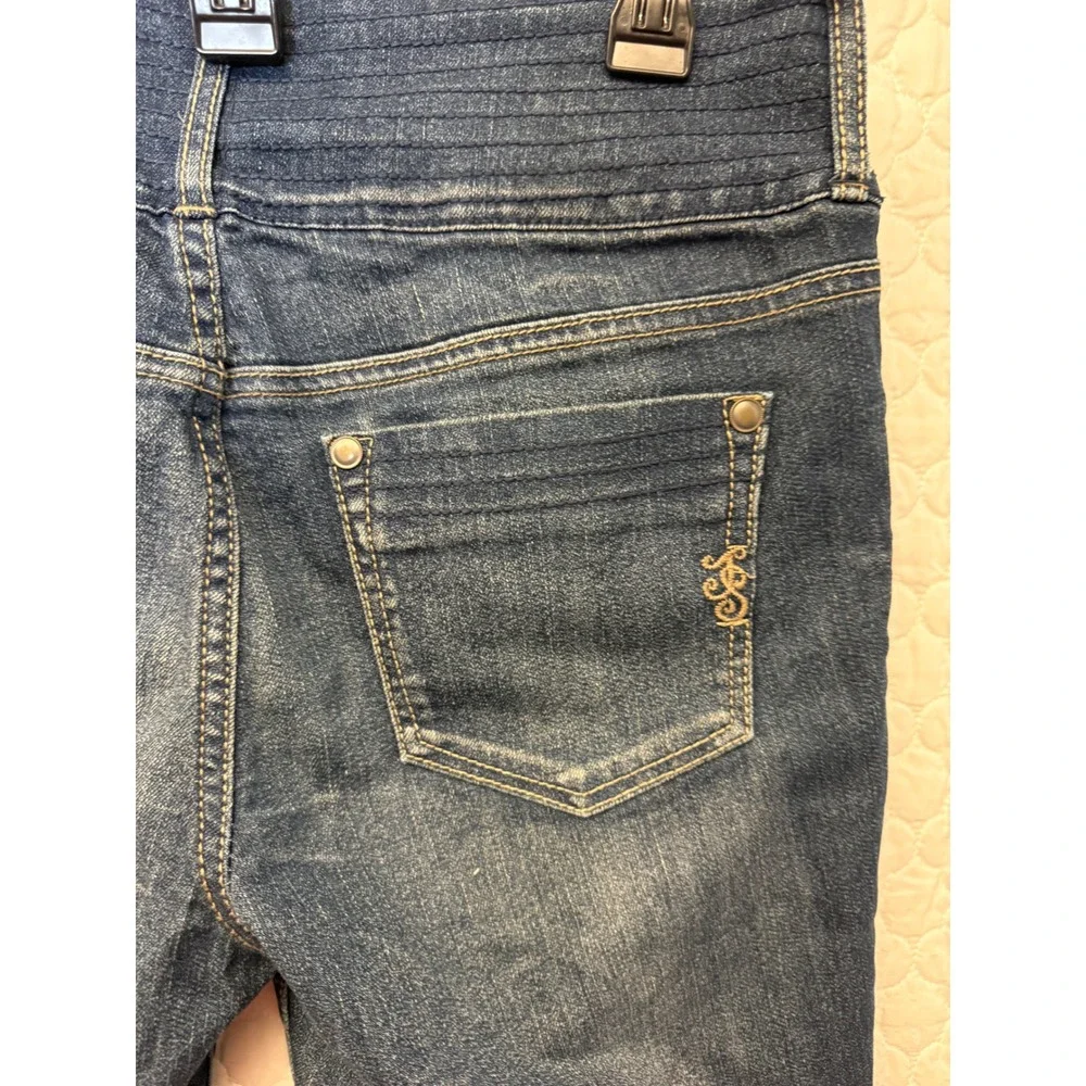 Jessica‎ Simpson Womens Blue Wash Denim Flare Jeans Button Fly SIze 30/10
